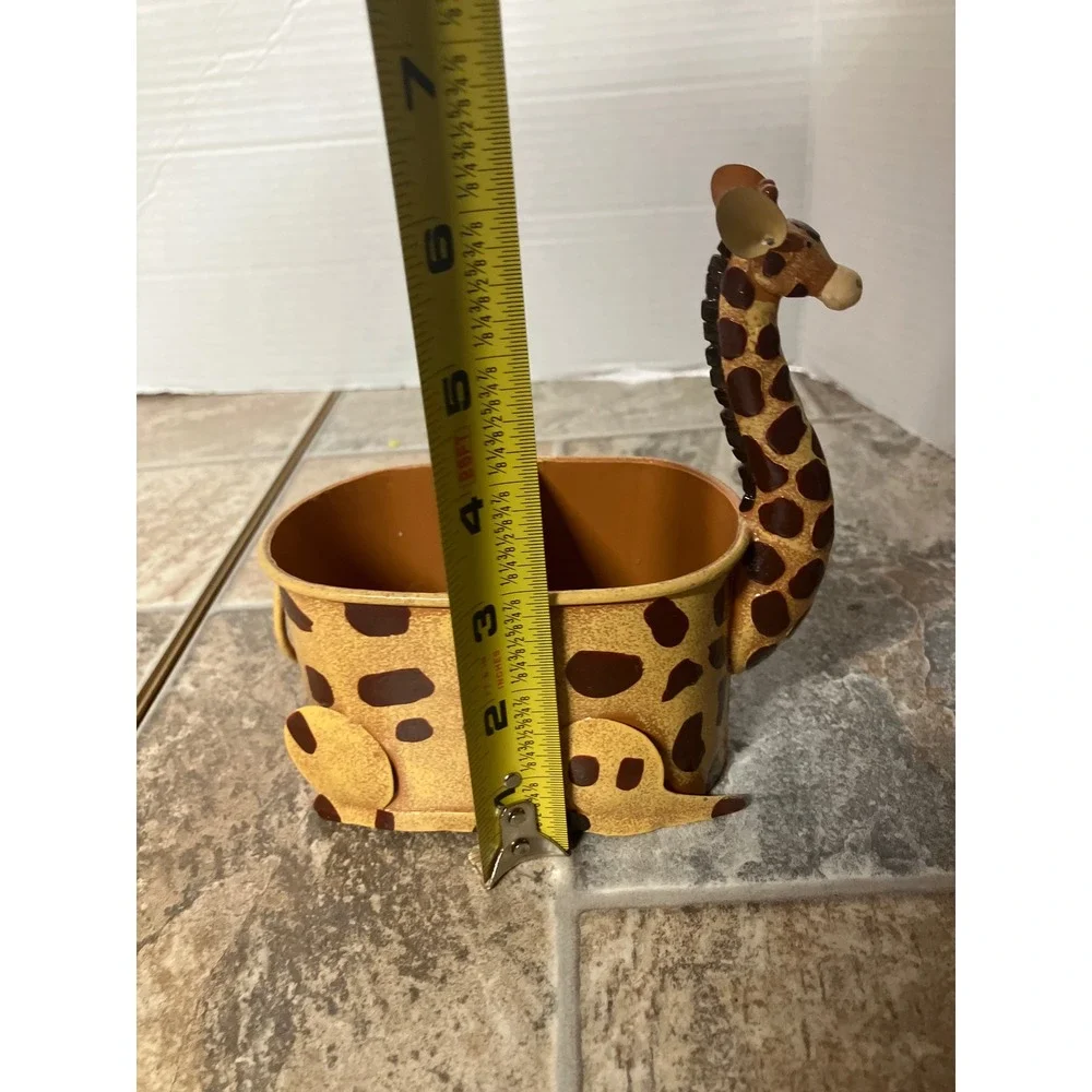 Metal Giraffe‎ Planter Pot Holder Organizer Desk Decor Safari Jungle